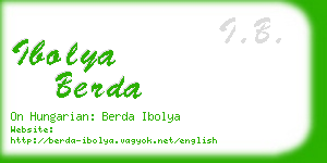 ibolya berda business card